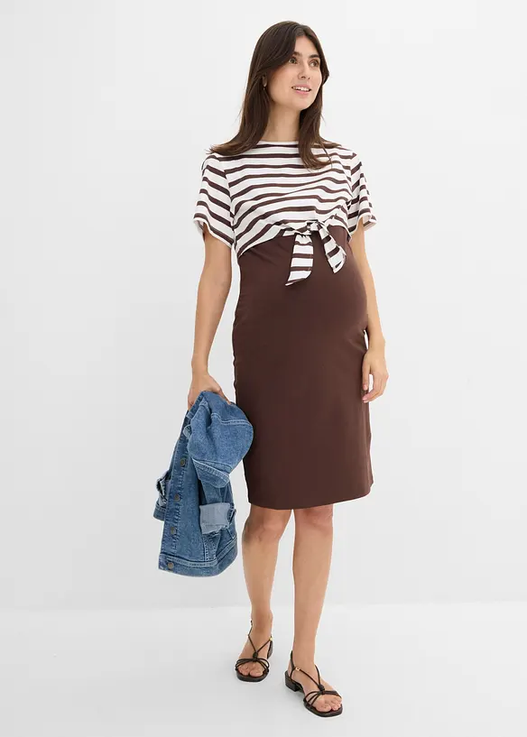 3-in-1 Umstands- und Stillkleid mit Shirt (2-tlg. Set), bonprix