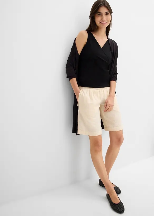 Bermuda de grossesse en gaze 100% coton, bonprix