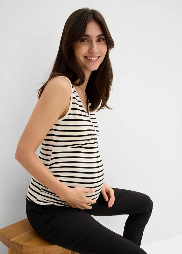 Lot de 2 tops de grossesse et d&rsquo;allaitement, bonprix