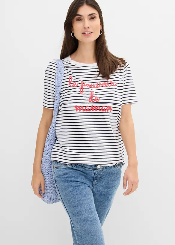 T-shirt de grossesse et d&rsquo;allaitement en coton, bonprix