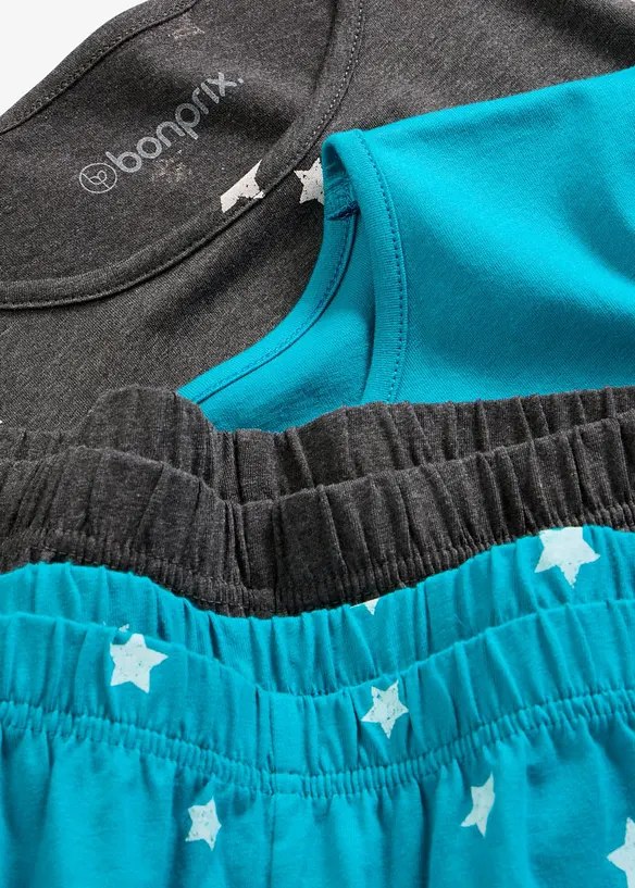 Lot de 2 pyjashorts 100% coton, bonprix