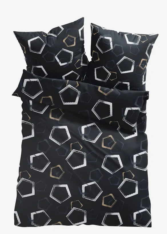 Parure de lit en coton m&eacute;lang&eacute;, bonprix