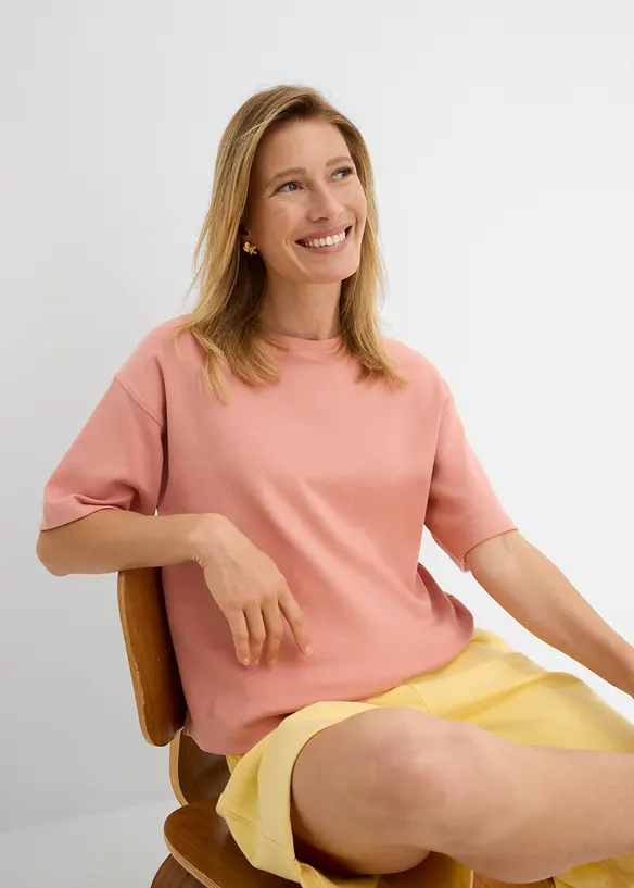 Boxy-Shirt aus schwerer Bio-Baumwolle, bonprix