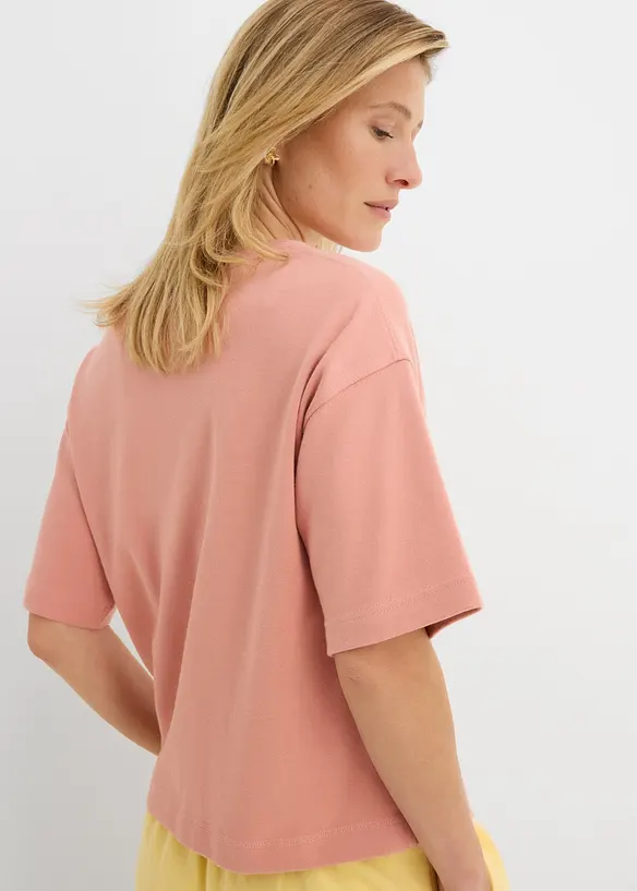Boxy-Shirt aus schwerer Bio-Baumwolle, bonprix