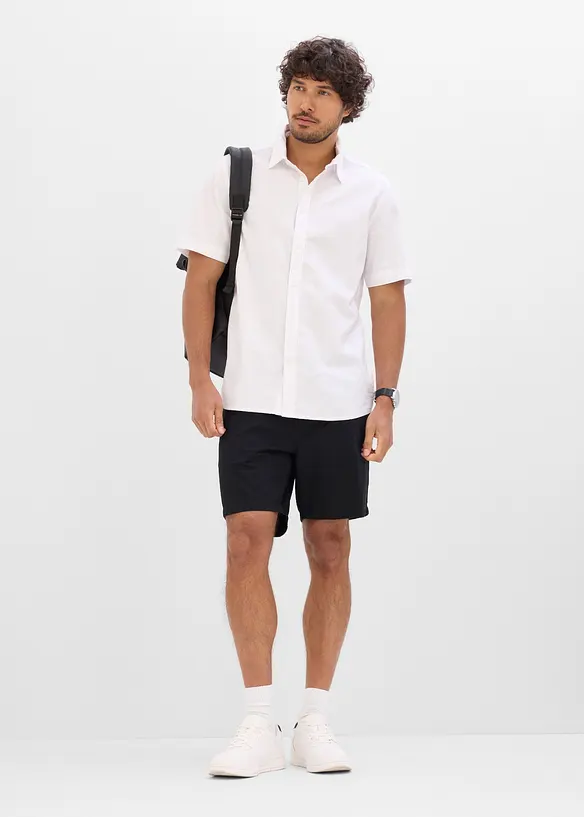 Kurzarmhemd aus Leinen-Mix in Regular Fit, bonprix
