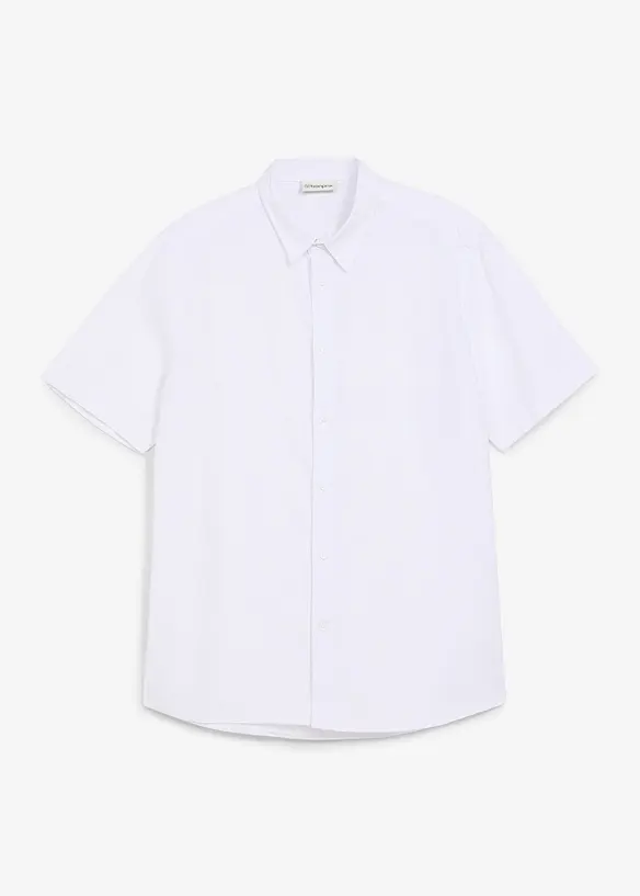 Kurzarmhemd aus Leinen-Mix in Regular Fit, bonprix