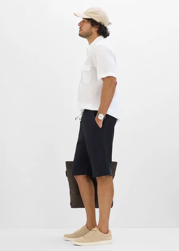 Regular Fit Bermuda aus luftigem Leinen-Mix, bonprix