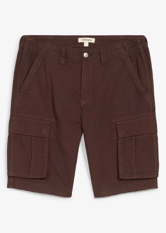 Bermuda loose en jean l&eacute;ger et color&eacute; &agrave; taille &eacute;lastiqu&eacute;e, bonprix
