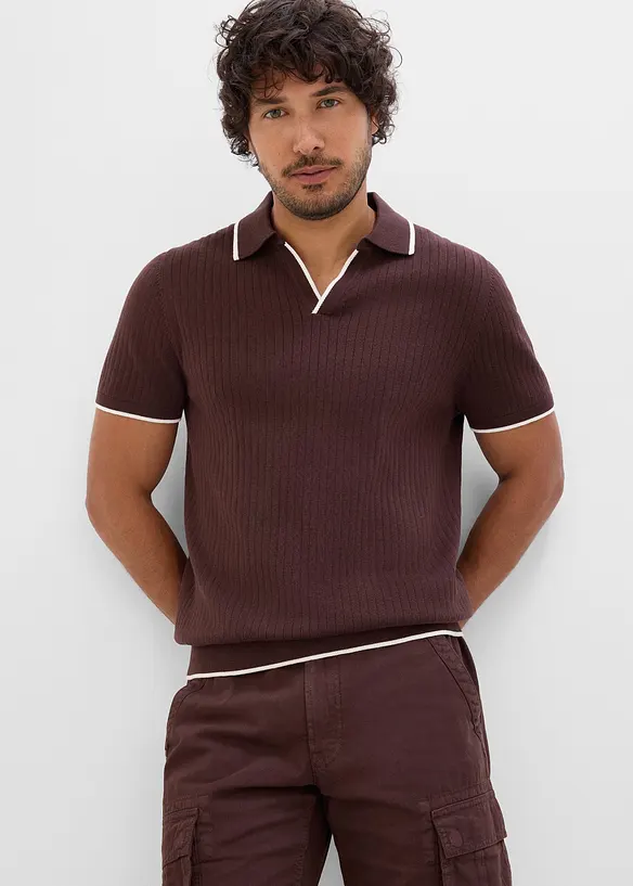 Gestricktes Poloshirt in Regular Fit, bonprix