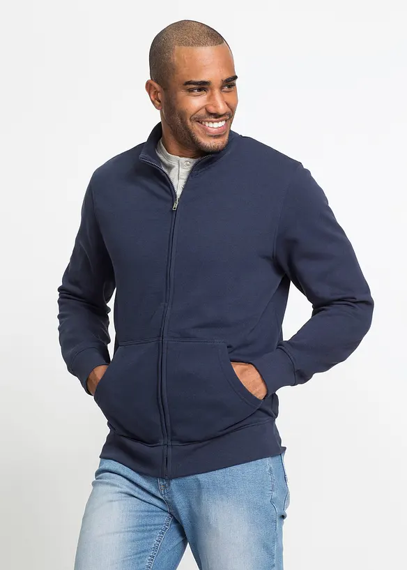Sweat zipp&eacute; &agrave; col montant, bonprix