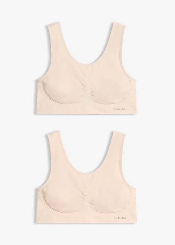 Feel Comfort Seamless Bustier (2er Pack), bonprix
