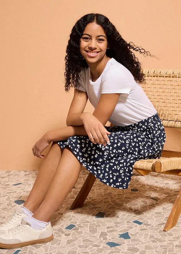 Jerseykleid aus elastischem Bio-Baumwoll-Mix, bonprix