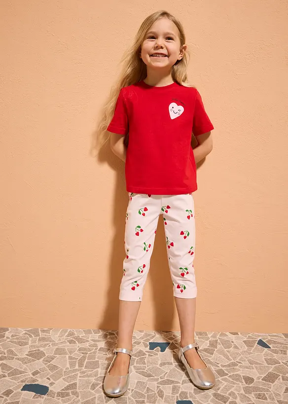 Lot de 3&nbsp;leggings corsaire en coton extensible, bonprix
