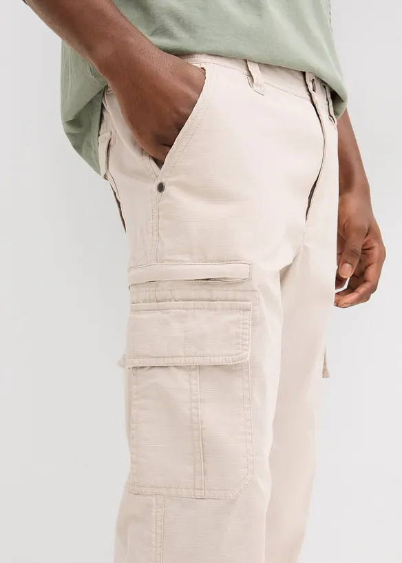 Bermuda long poches cargo regular 100% coton, bonprix