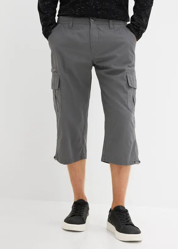 Bermuda long poches cargo regular 100% coton, bonprix