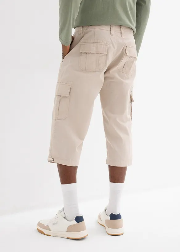 Bermuda long poches cargo regular 100% coton, bonprix