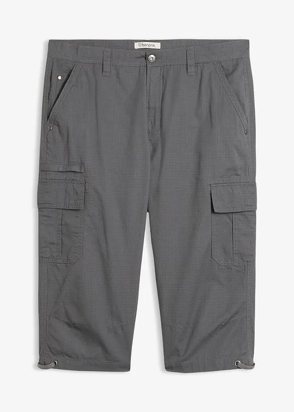 Bermuda long poches cargo regular 100% coton, bonprix