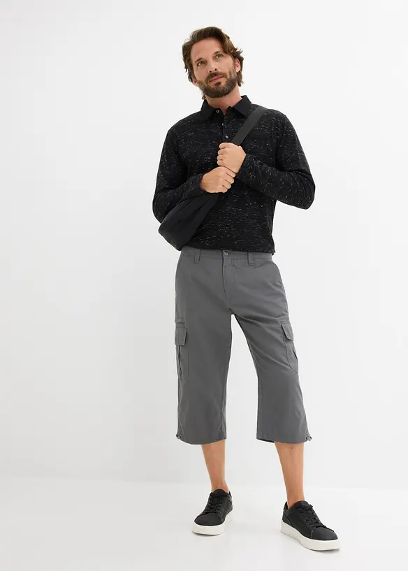 Bermuda long poches cargo regular 100% coton, bonprix