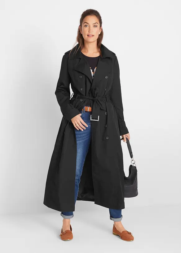Long-Trenchcoat mit Tailleng&uuml;rtel, bonprix