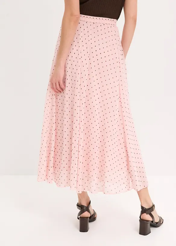 Jupe en mousseline effet froiss&eacute;, bonprix