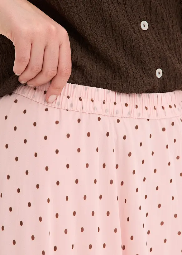 Jupe en mousseline effet froiss&eacute;, bonprix