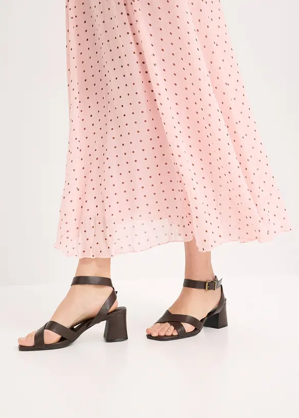 Jupe en mousseline effet froiss&eacute;, bonprix