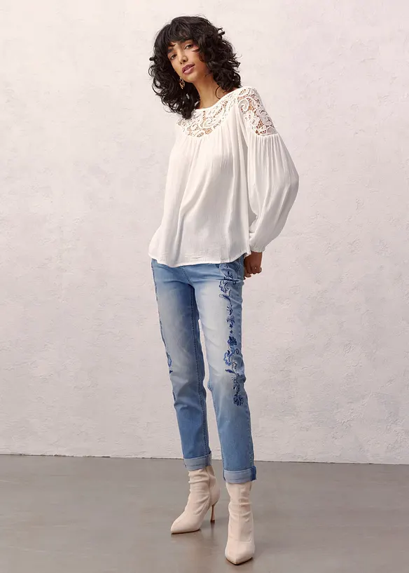 Slim-Fit-Jeans, Mid Waist, cropped, bonprix