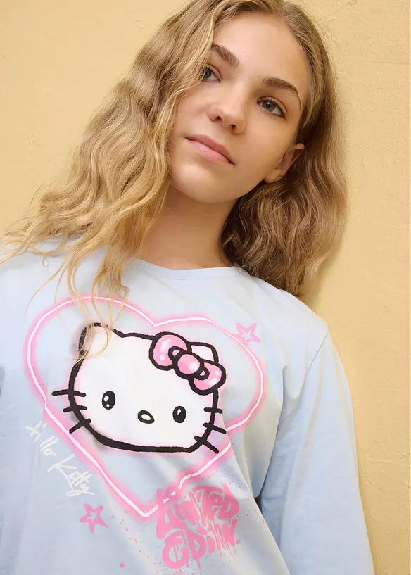 T-shirt manches longues Hello Kitty 100% coton, Hello Kitty