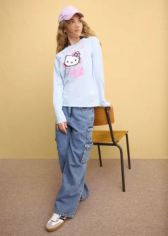 T-shirt manches longues Hello Kitty 100% coton, Hello Kitty