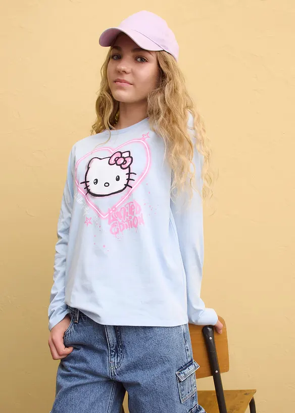 T-shirt manches longues Hello Kitty 100% coton, Hello Kitty