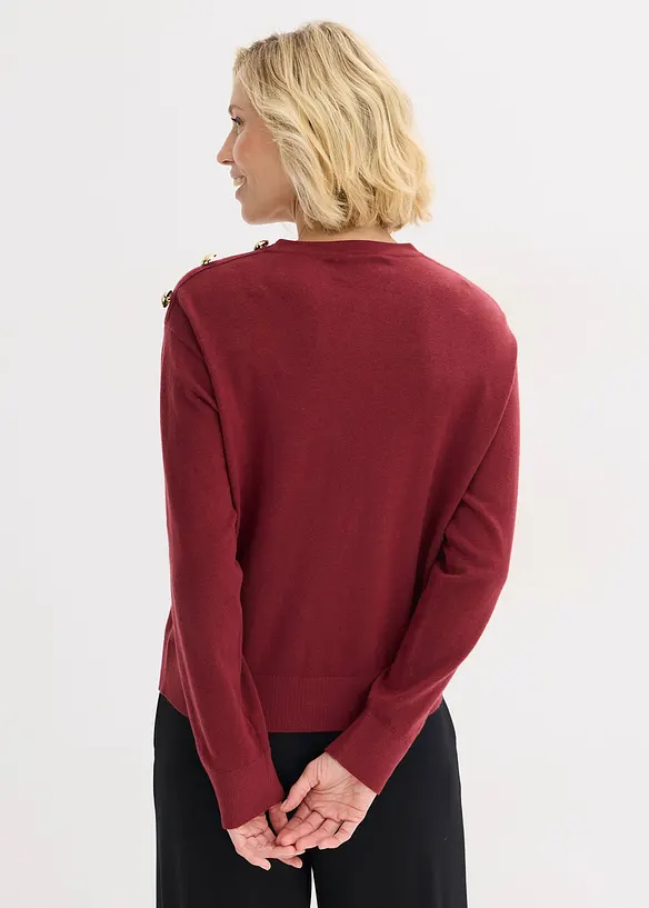 Pull en maille avec boutons, bonprix