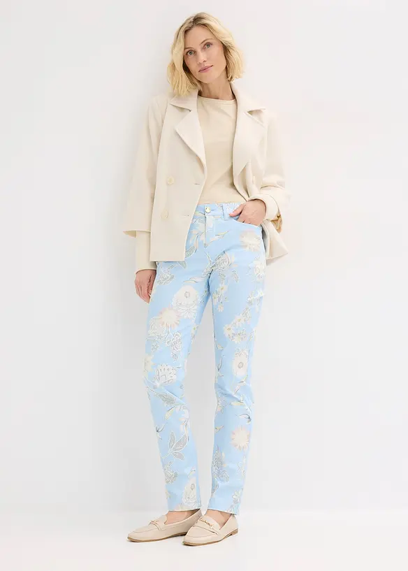 Pantalon extensible imprim&eacute;, bonprix