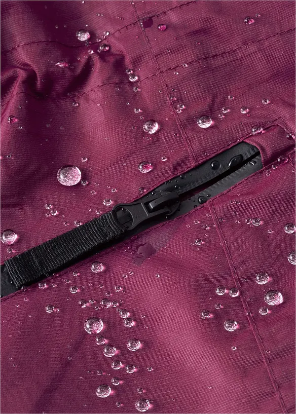 wasserdichter Funktions-Outdoor-&Uuml;bergangsmantel mit Kapuze, 2 in 1-Optik, bonprix