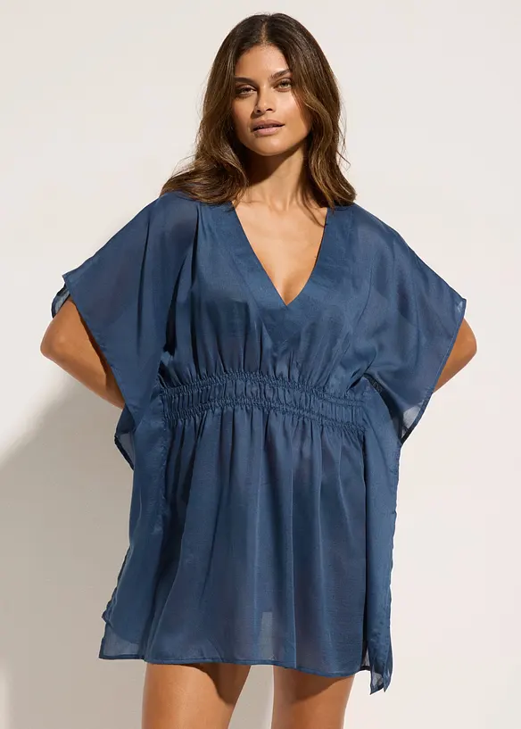 Tunique de plage transparente &agrave; col V, bonprix