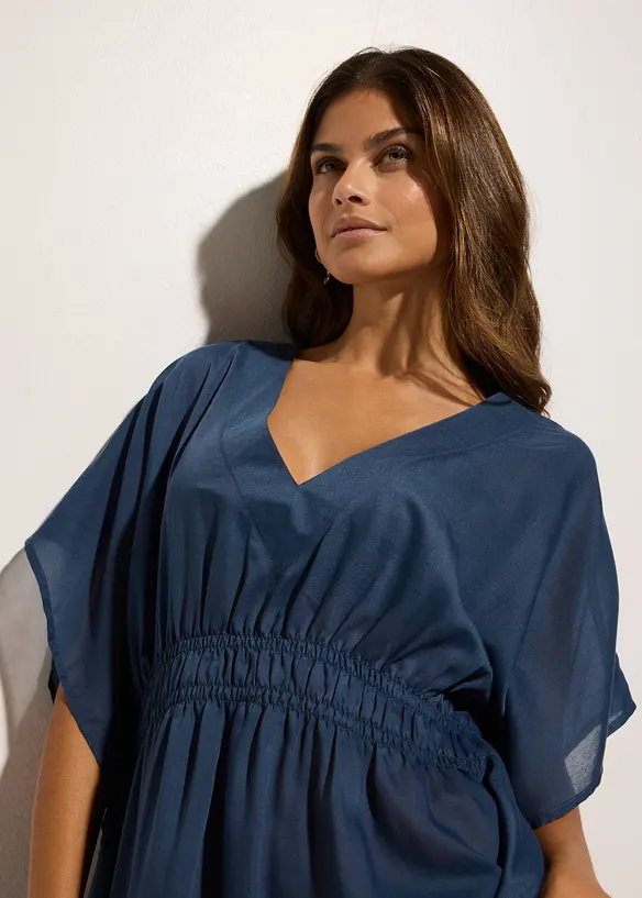 Tunique de plage transparente &agrave; col V, bonprix