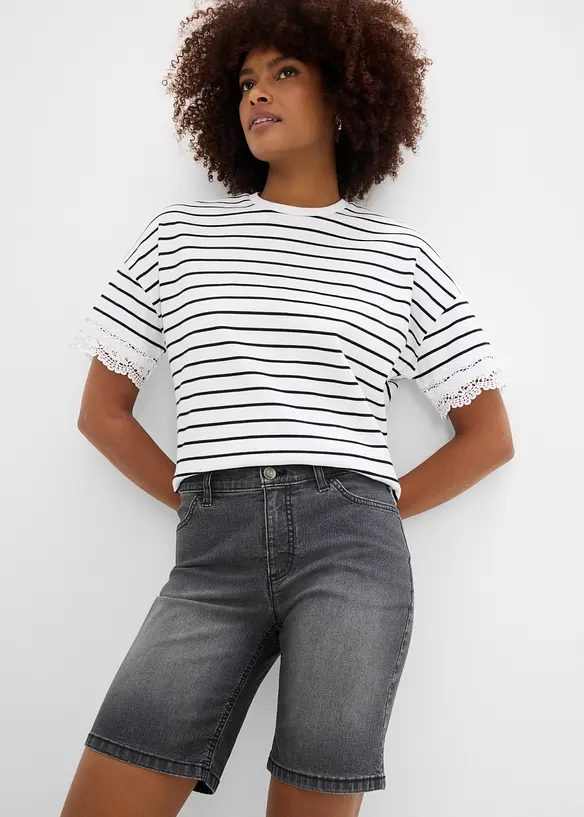 Jeans-Bermuda Mid Waist, bonprix