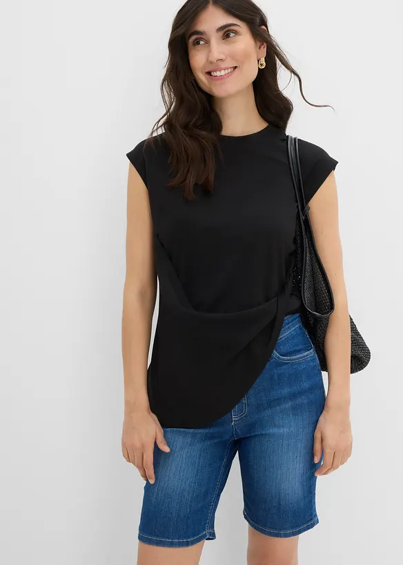 Bermuda en jean, taille mi-haute, bonprix