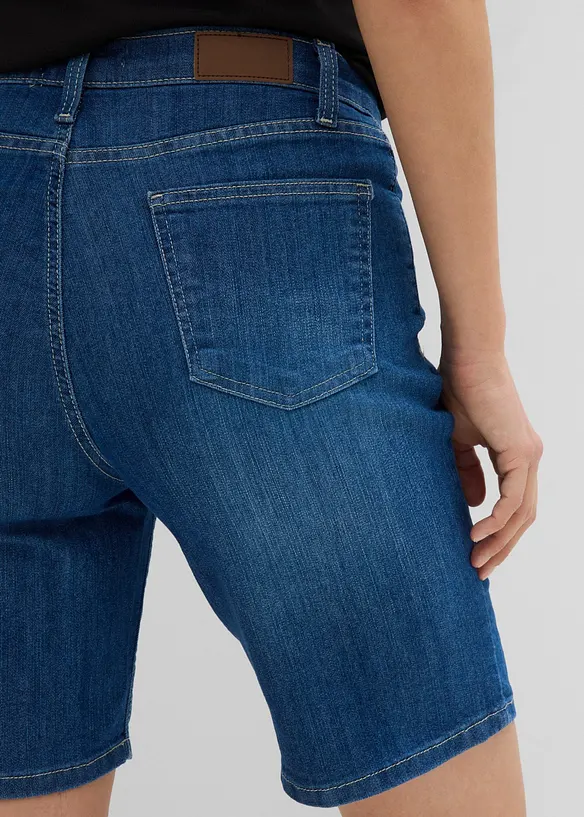 Bermuda en jean, taille mi-haute, bonprix