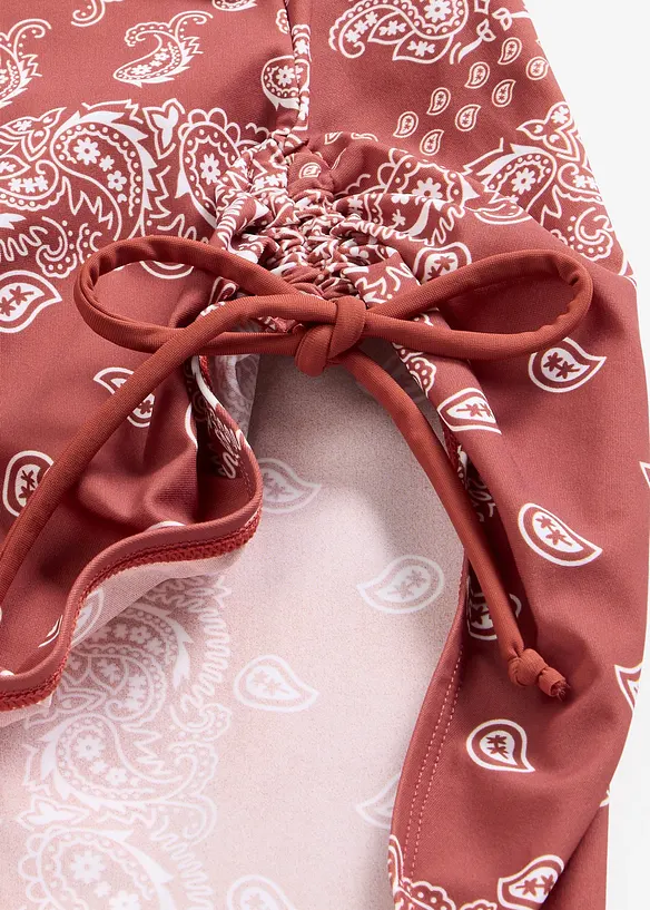 Maillot 1&nbsp;pi&egrave;ce sculptant &agrave; fronces, maintien l&eacute;ger, bonprix