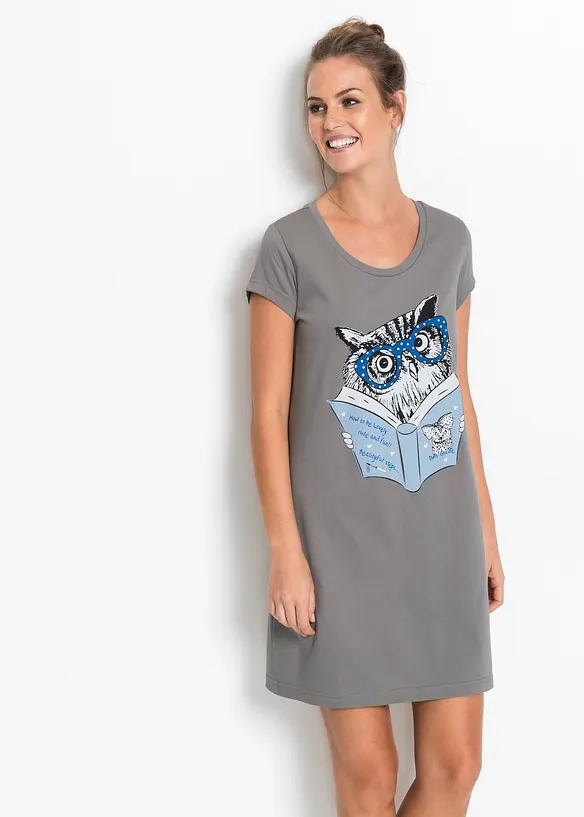 Chemise de nuit courte 100% coton, bonprix