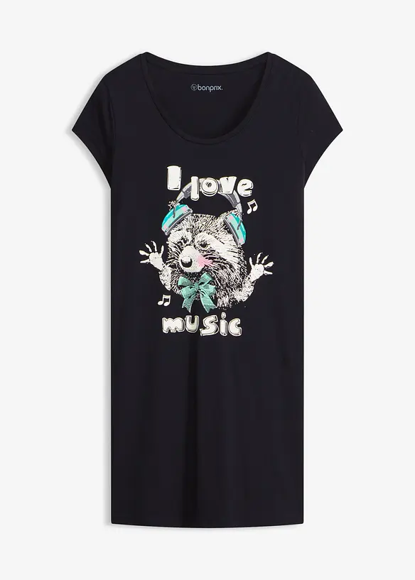 Chemise de nuit courte 100% coton, bonprix