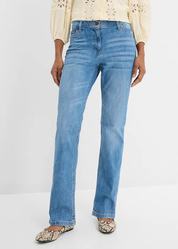 Straight-Jeans Mid Waist, Bequembund, bonprix