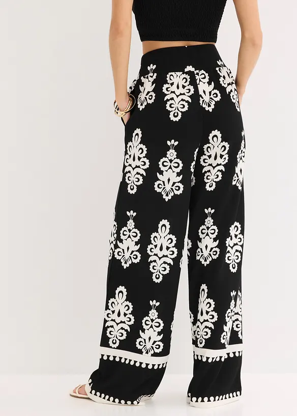 Pantalon taille haute en jersey, bonprix