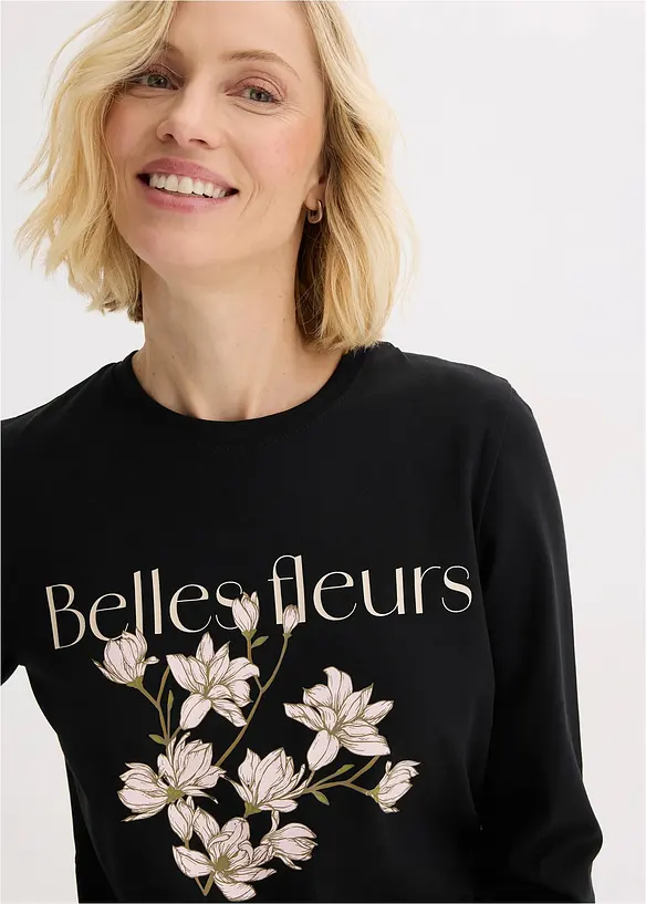 Langarmshirt mit Bio-Baumwolle, bonprix