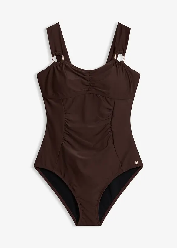 Light Shape-Badeanzug mit goldenen Details, bonprix