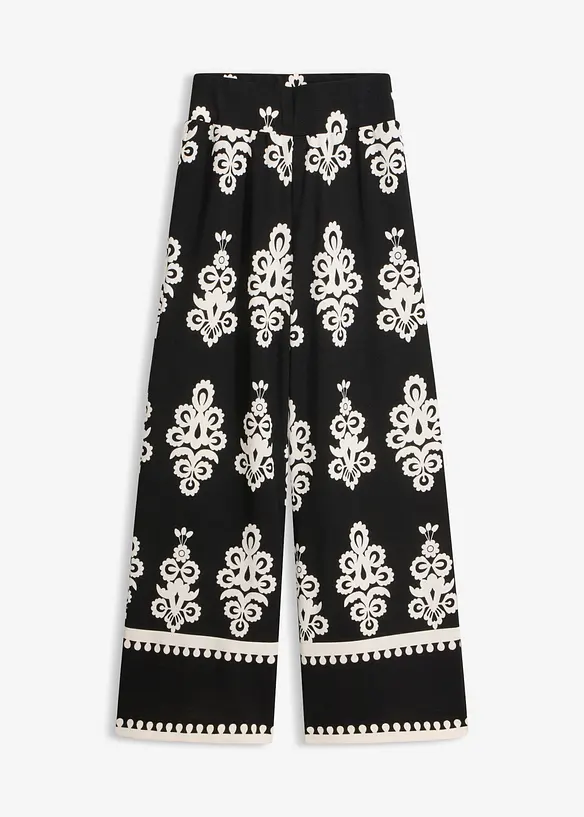 Pantalon taille haute en jersey, bonprix