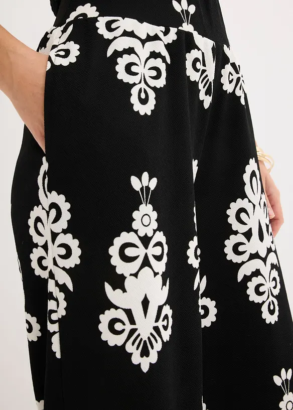 Pantalon taille haute en jersey, bonprix