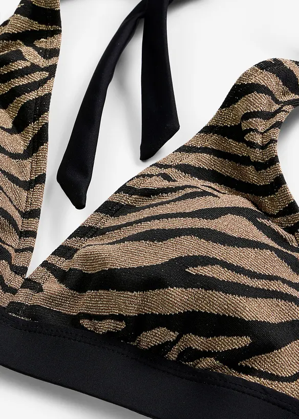 Neckholder-Bikinioberteil aus gl&auml;nzendem Material, bonprix