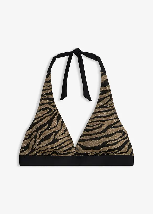 Neckholder-Bikinioberteil aus gl&auml;nzendem Material, bonprix