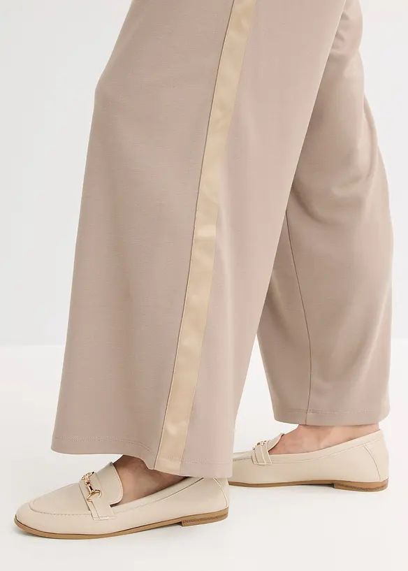 Pantalon en jersey &agrave; patte d&eacute;corative, bonprix
